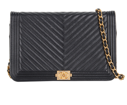 Boy Wallet On Chain, Leather, Black, 24484190(2017/18), DB/AC, 2*
